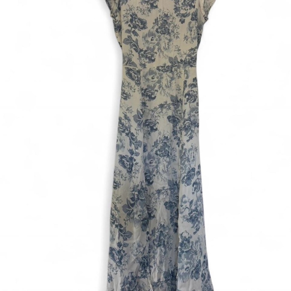 Reformation Blue Sheath Maxi Dress with Open Back